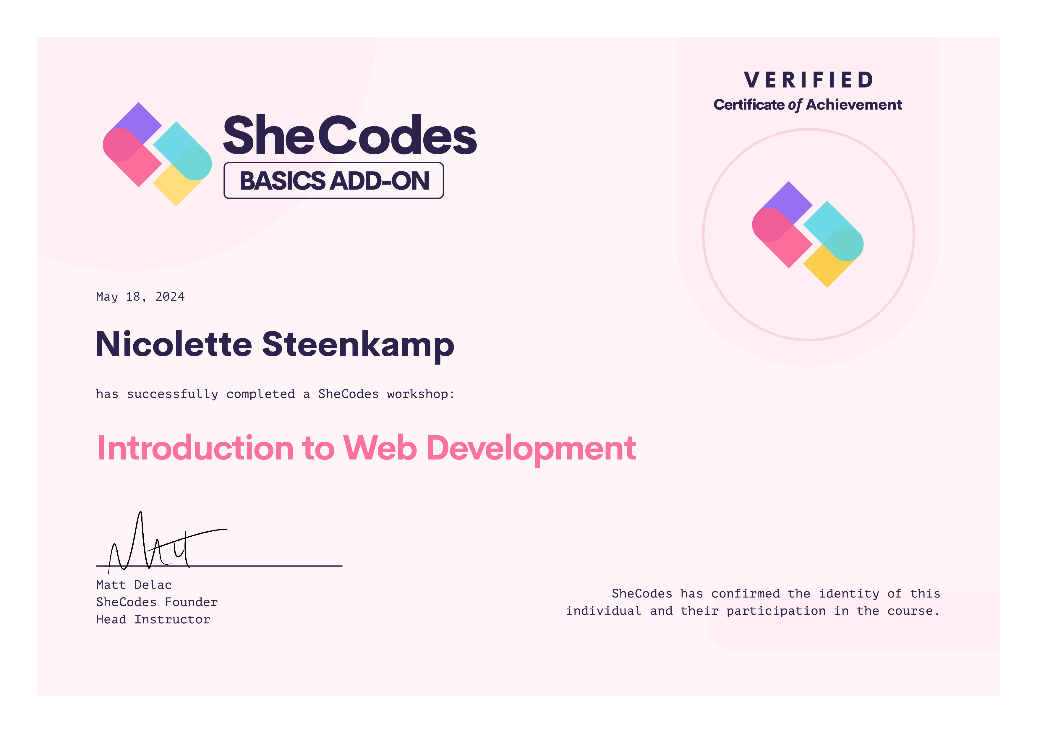 Web Development Certificate